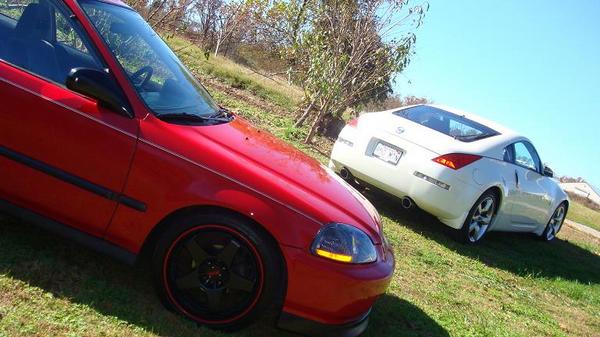 97 EK Hatch (daily driver) and my weekend car, 2008 350z