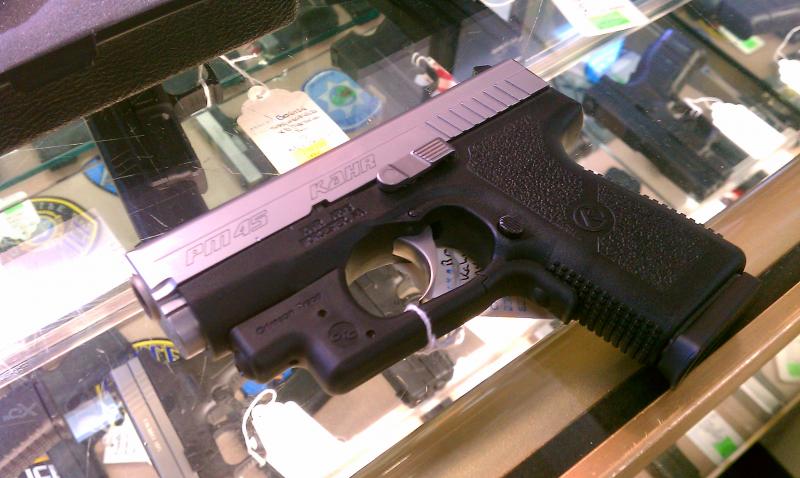 My new KAHR .45 with factory red dot