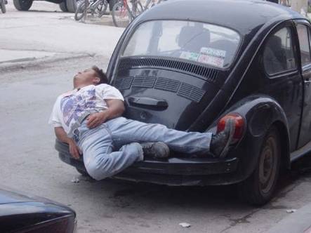 Where to take a nap: on the car