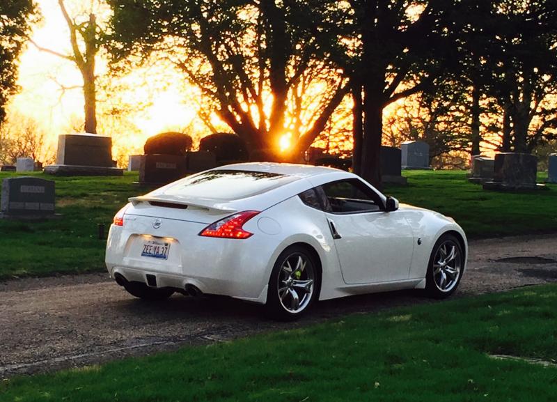 Cemetery at sunset