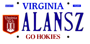 New Vanity Plates are on order.