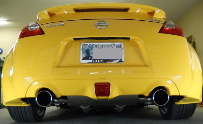 A good Nismo exhaust system view that no one ever sees.
Sometimes I think the 370Z looks better from the rear than from the front?