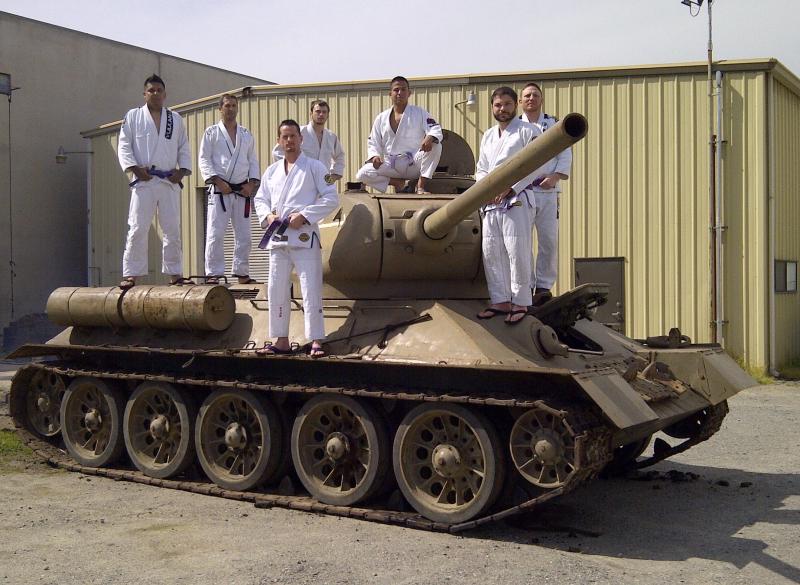 Camarillo JiuJitsu Elite Team on my Fathers Russian T34 Tank.  And yes, the tank is fully functional.