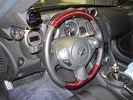 CF and red kevlar steering wheel by Carbon Fiber Element