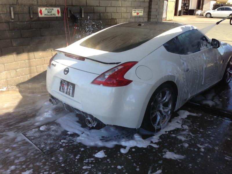 Washing the beast.