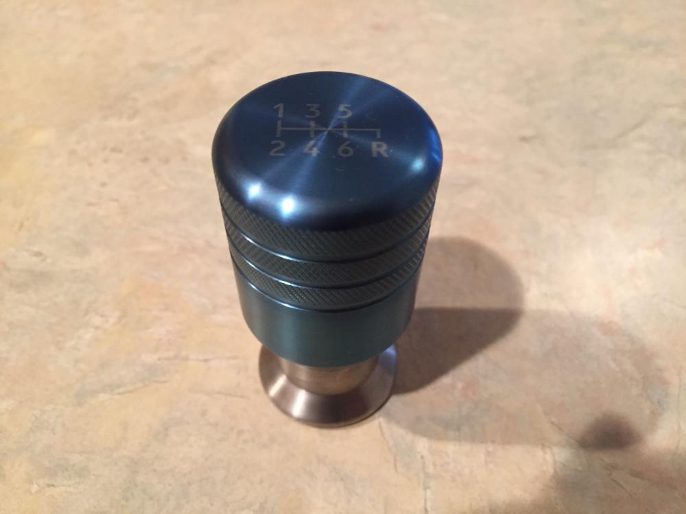 WC Lathe Werks custom titanium piston shift knob.