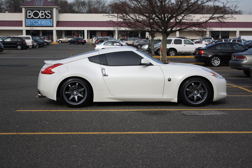 Winter Wheels and Tires .  MB Weapon wheels 18x8 and 18x9, 25mm spacer in rear none in front.