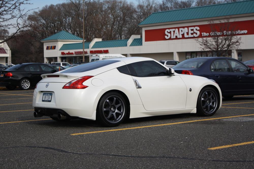 Winter Wheels and Tires .  MB Weapon wheels 18x8 and 18x9, 25mm spacer in rear none in front.