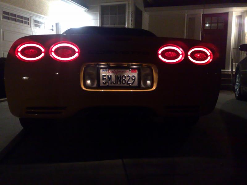 New Halo tail lights at night.