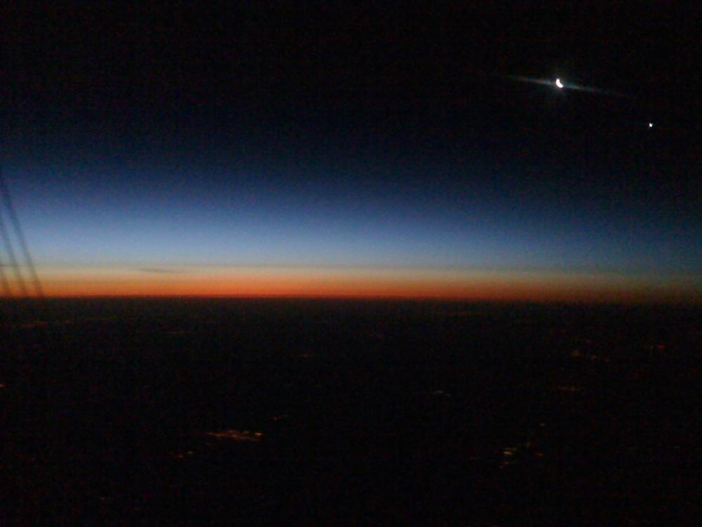 Good shot of the moon and maybe Mars?