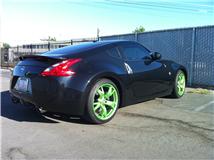 370Z SIDE GREEN WHEELS