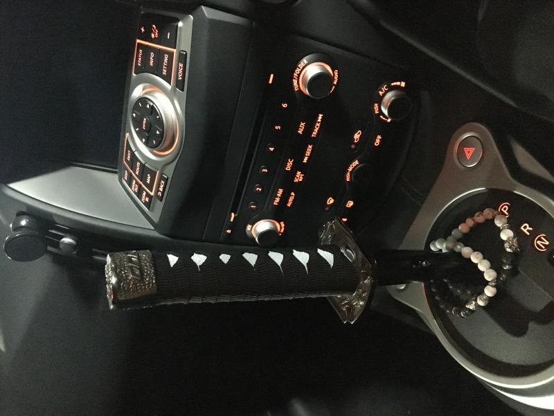 Samurai grip on a hacked sickspeed AT shiftknob adapter.