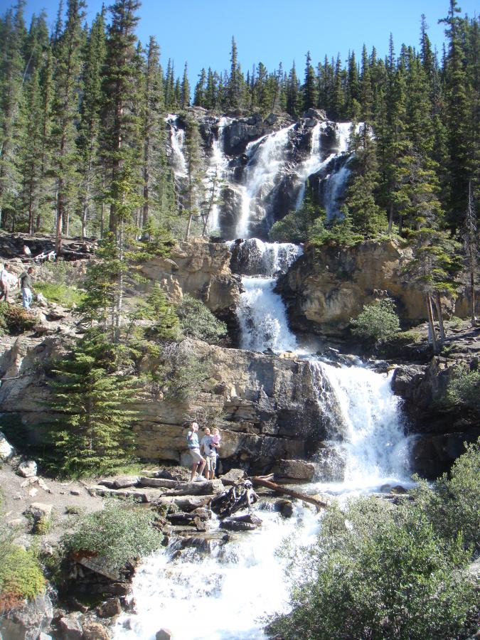 Waterfall off the Icefields Parkway