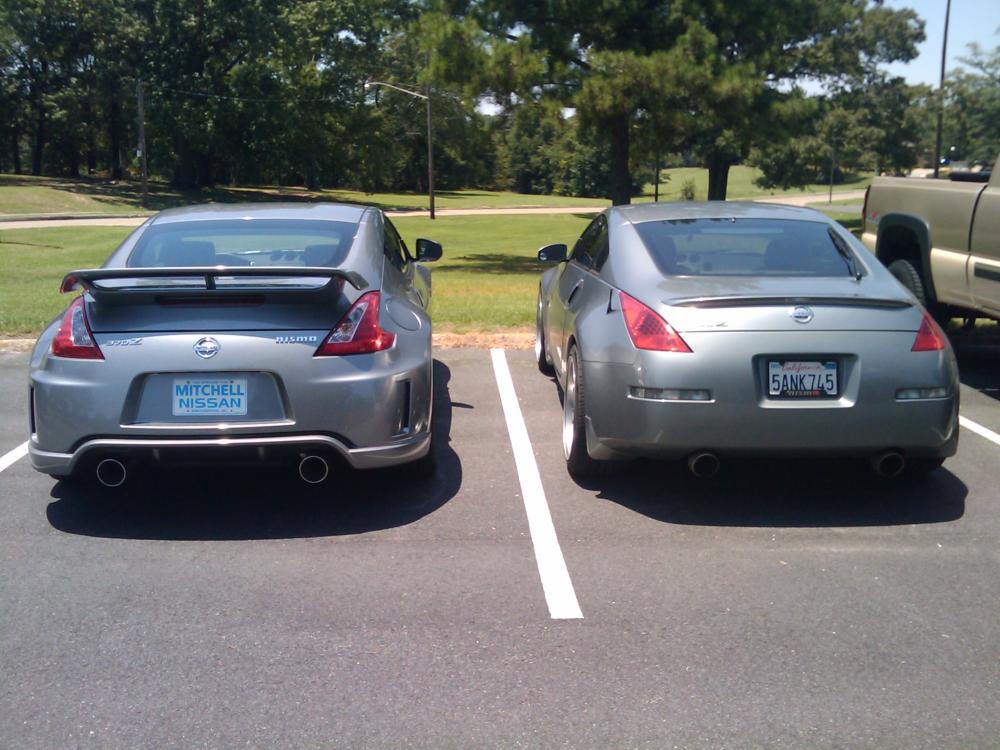 Backend comparo of nismo 370, and a 350z of same color