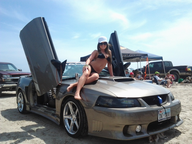 Model on my car during spring break