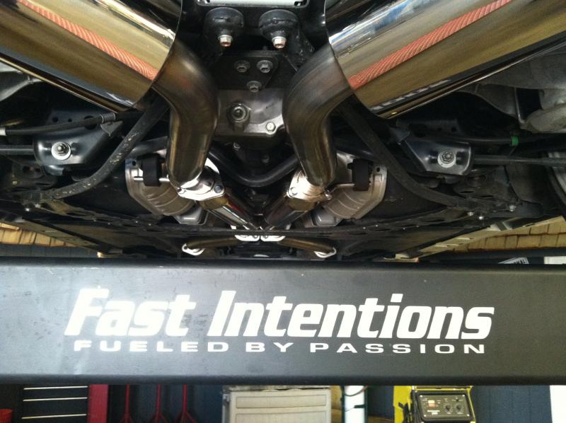 Fast Intentions exhaust, fabricated and installed.