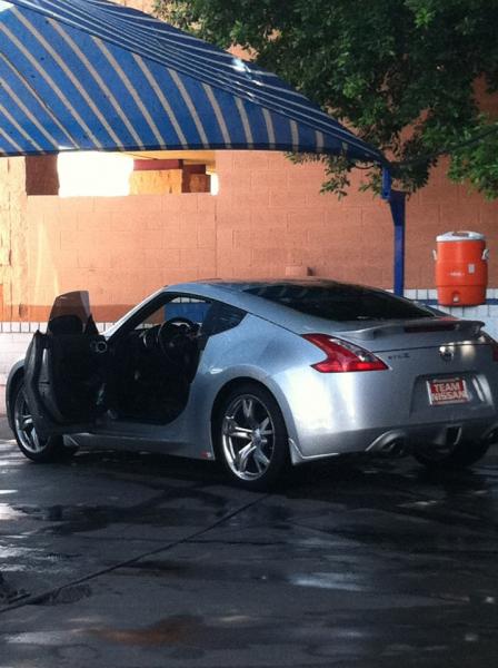 at the car wash