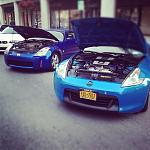 at Glen Cove car meet.. my 350 with NickD and his 370