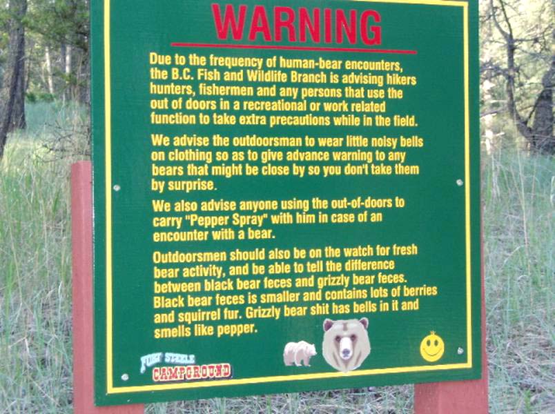 BEAR WARNING
Better know your Sh*t   !