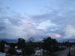 Watching a storm roll in from the roof top deck at the house