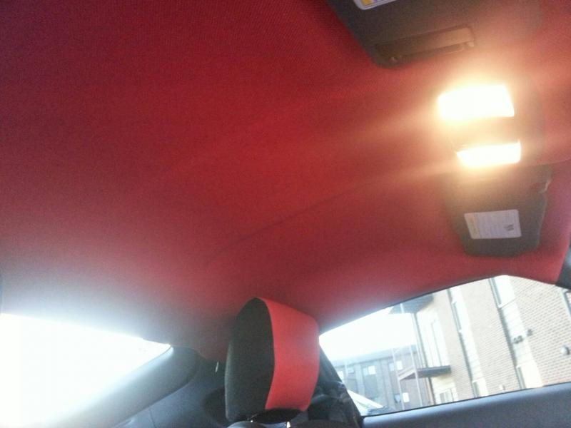 Pretty red headliner, all tweed