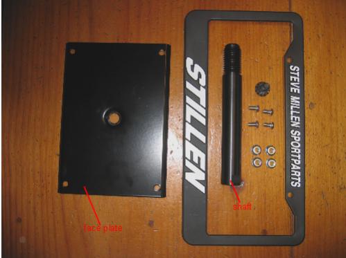 parts for front license plate holder