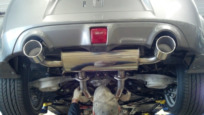 irondoc Z Nismo exhaust rear underside