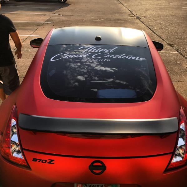 Third Coast Customs Atlanta's first project car:

-Satin Chrome Red wrap
-Satin Black wrap
-Carbon Fiber Accents