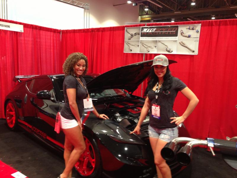 the Litespeed Racing booth at SEMA