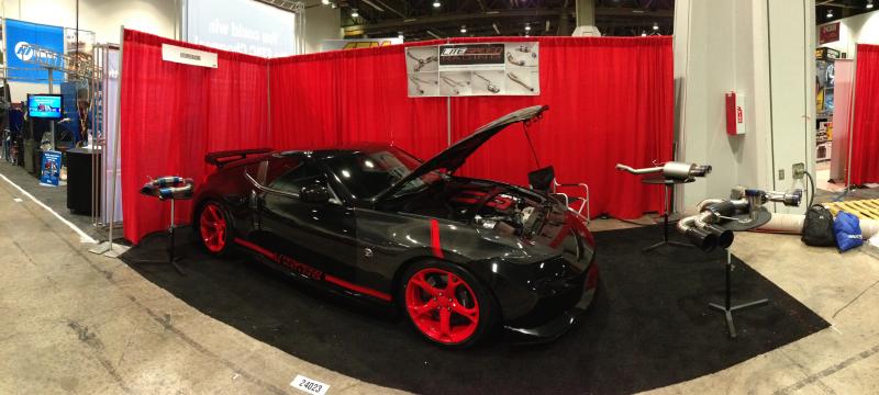 the Litespeed Racing booth at SEMA