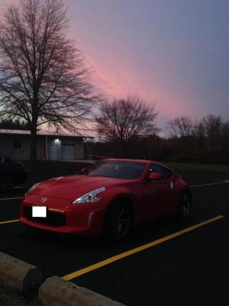 The sky was an awesome colored red this night after work