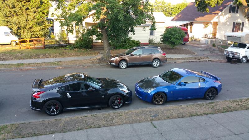 My 370z and my friend's 350z