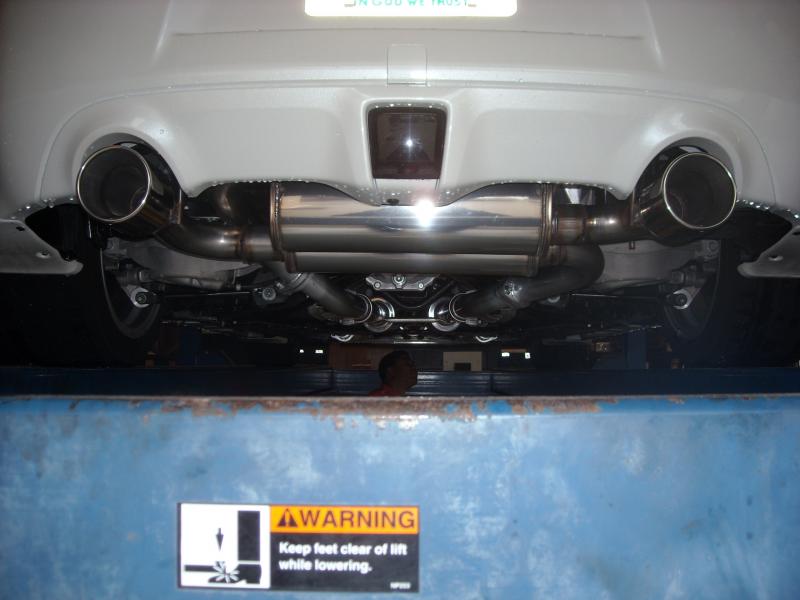 rear view of completed exhaust