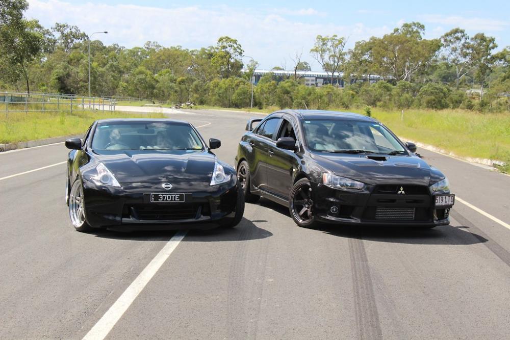 Shot of the Z with a friends Evo 10