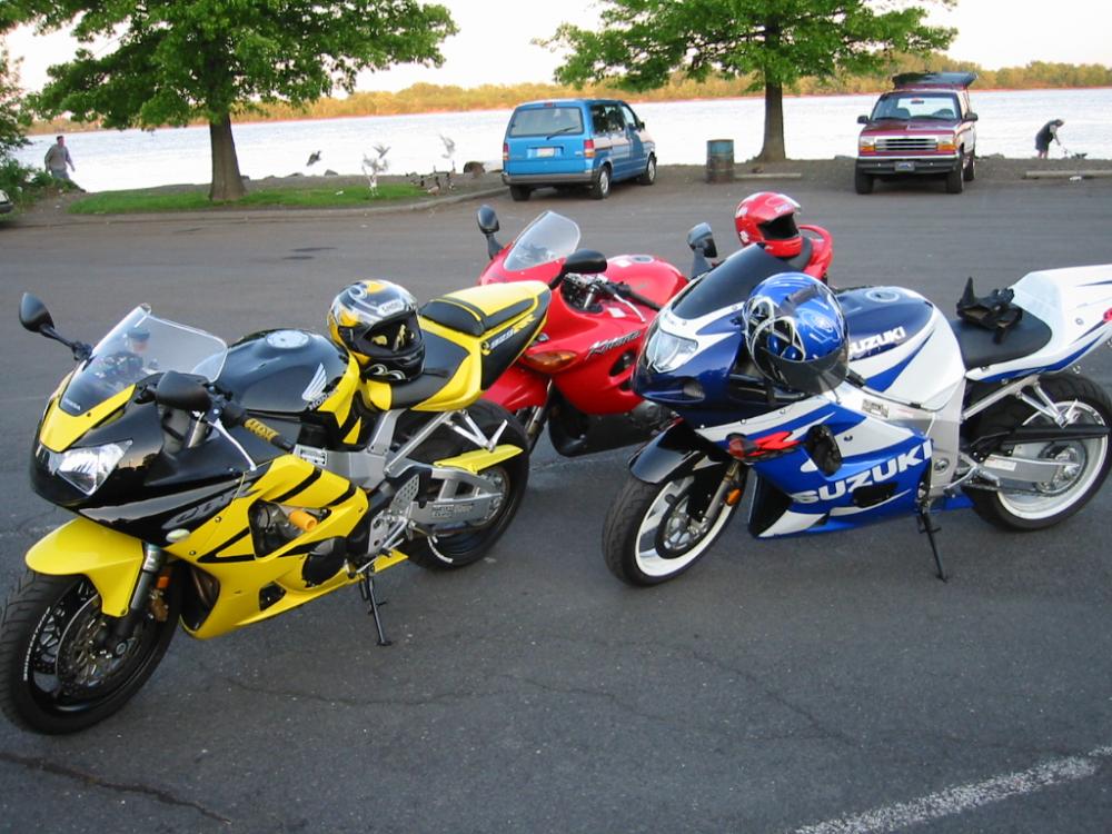 My 929, and a friends Katana, and GSXR