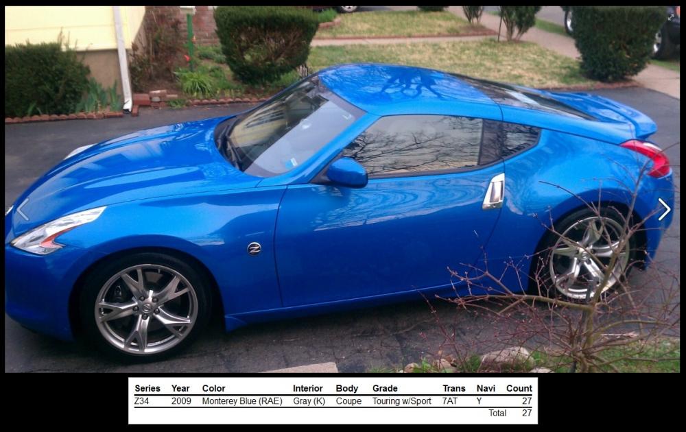 My Monterrey Blue 2009 370z