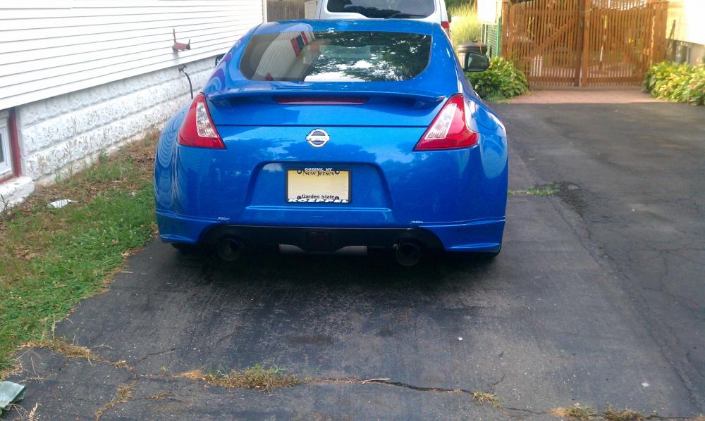 Shine Auto bumper extensions added and rear valence blacked out  7/6/12

Removed the 370Z badge 7/8/12