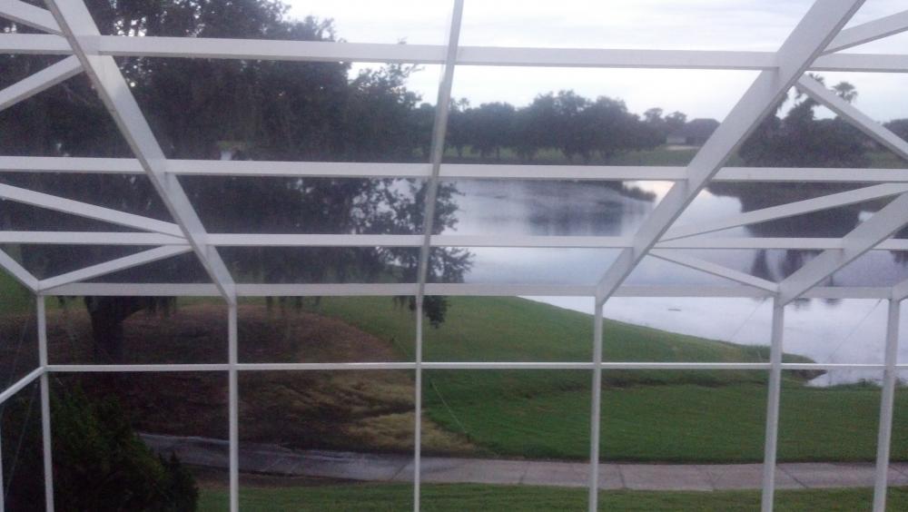 View from the balcony of the guest rooms.