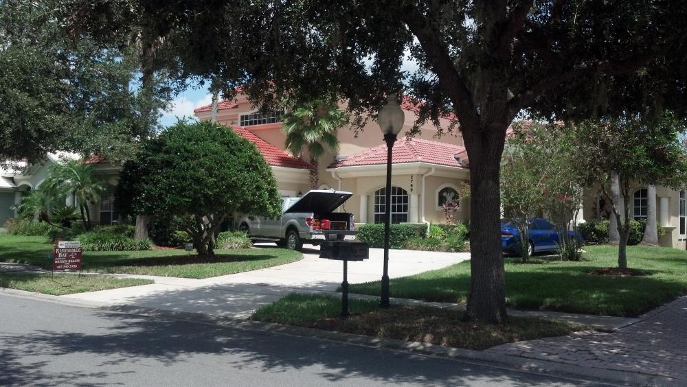 View from the street toward the house.