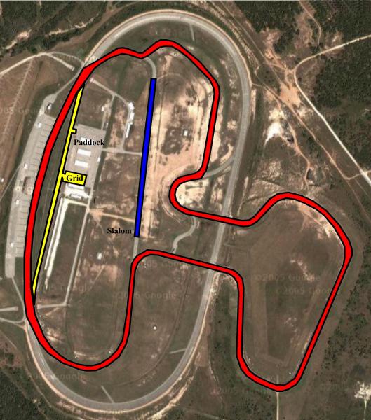 Texas World Speedway Road Course Map