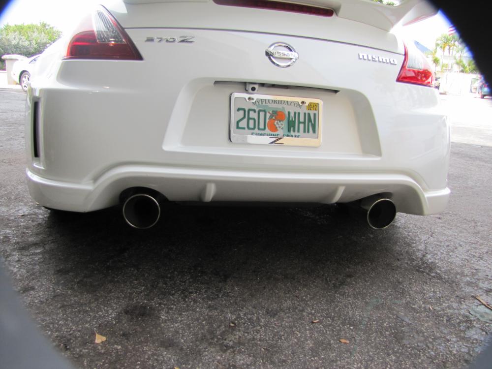 Stock Nismo Exhaust 

I have a Facebook page dedicated to 370Z Nismo owners only. Just another way to say in touch with other 370 Nismo owners! If you are interested stop by and check it out!! 

http://www.facebook.com/groups/2321947