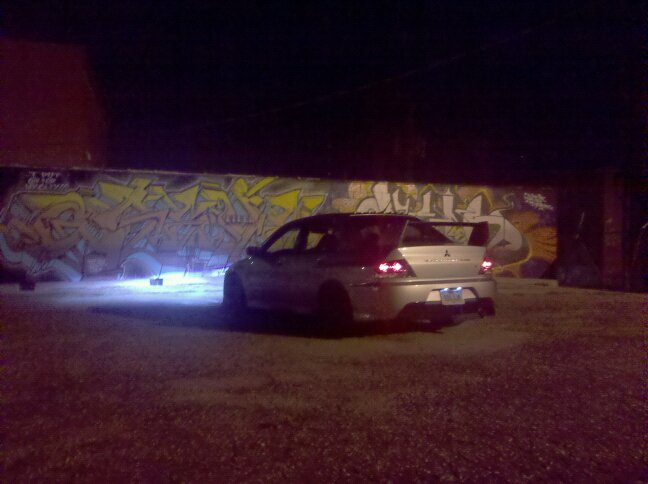 Evo IX MR and a graffiti spot downtown kansas city.