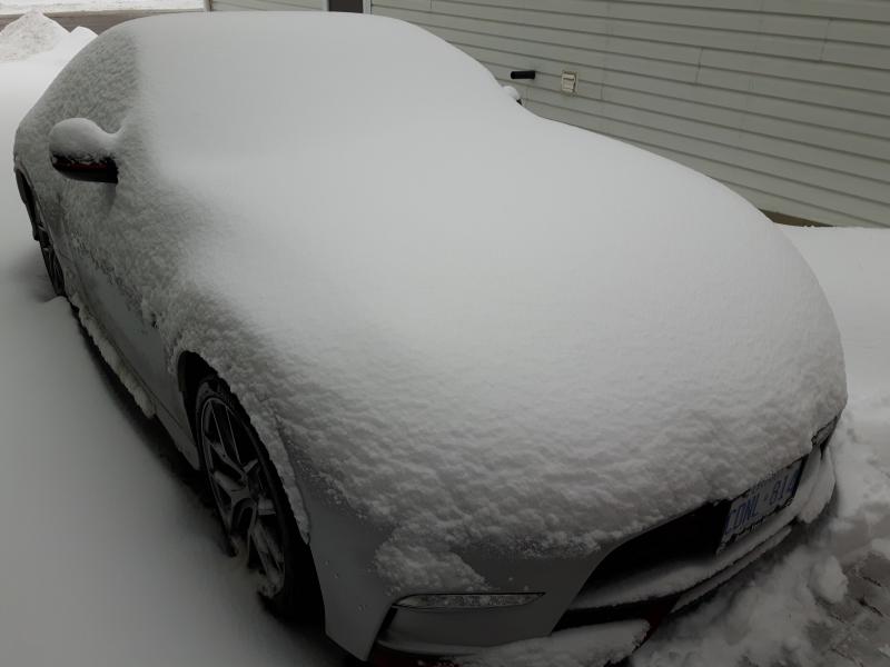 Precision fit Canadian winter car cover.