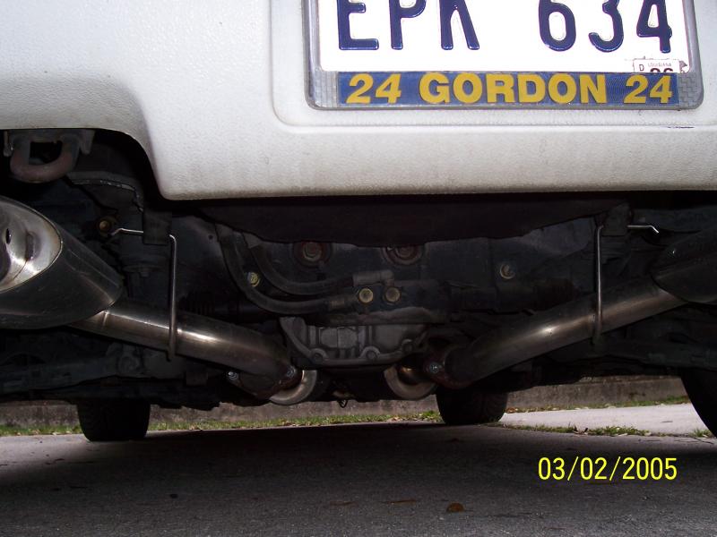 Borla Stainless Steel Catback exhaust... had it on less than 6 months before I sold my Baby... sniff!