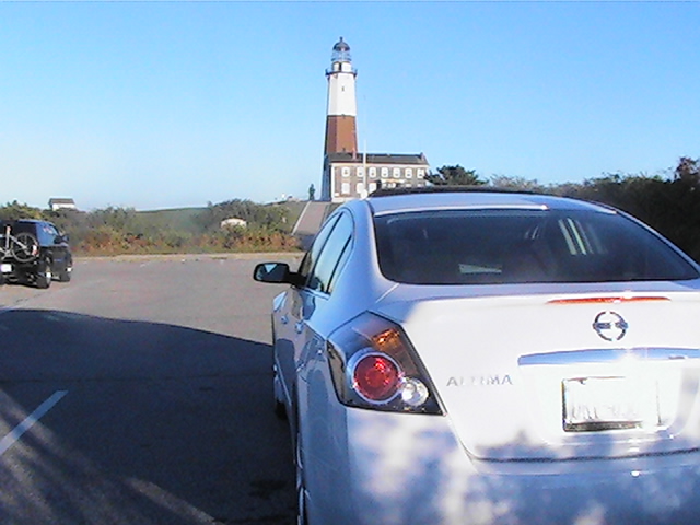 My Altima at the Montauk Light House