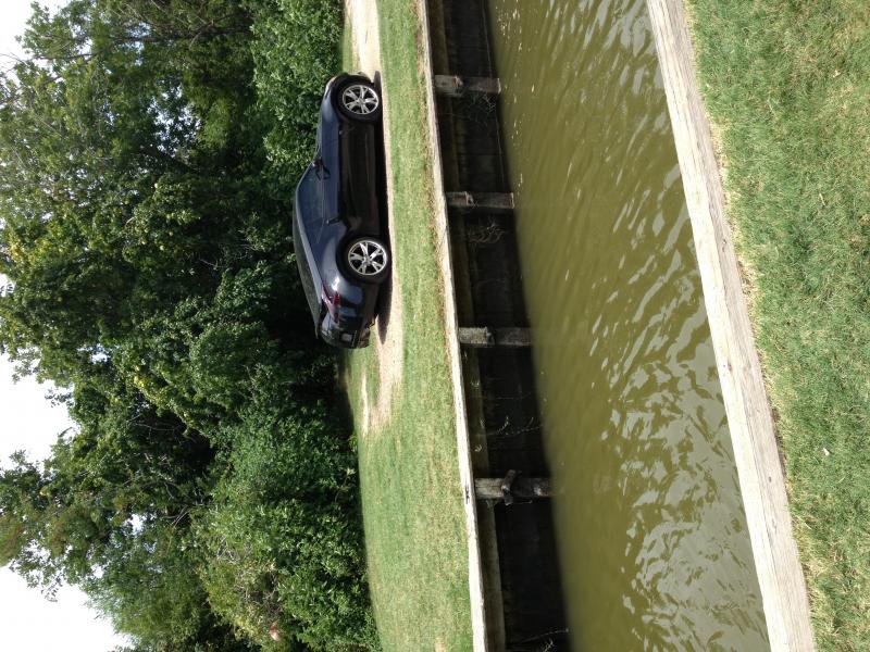 Parked at the boat ramp