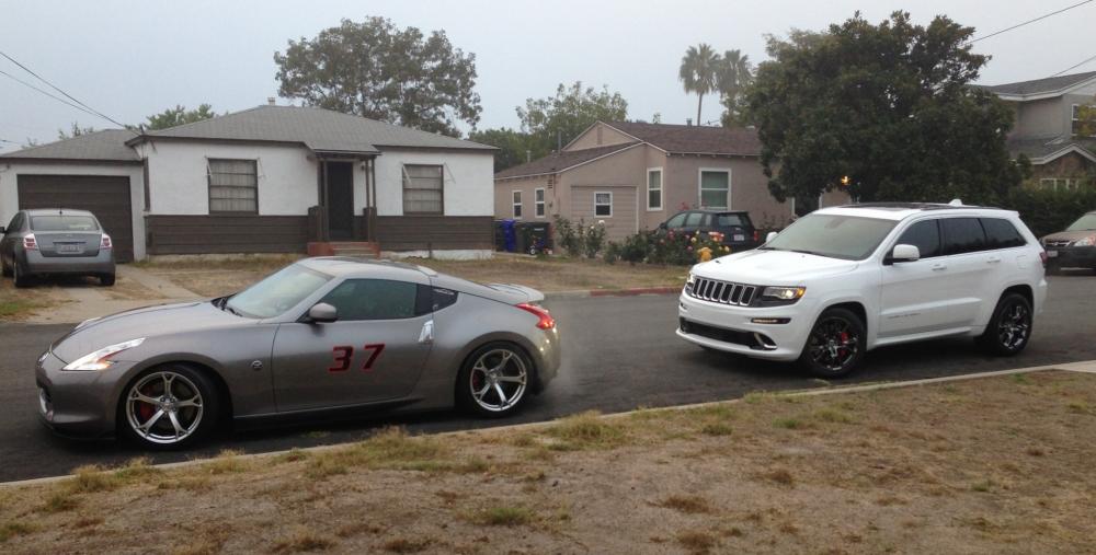 Moving the cars around early morning before a Z car show