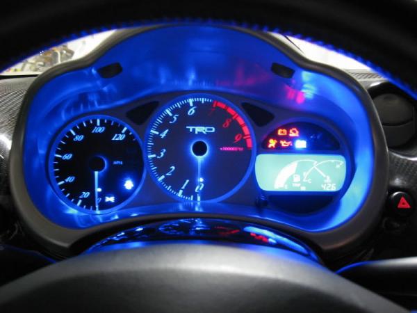 Rare JDM TRD Tach/Speed Conversion - Did the full L.E.D. blue/red conversion and digital readout.