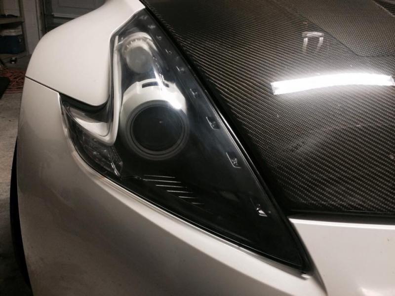 Custom painted head lights with Halos.