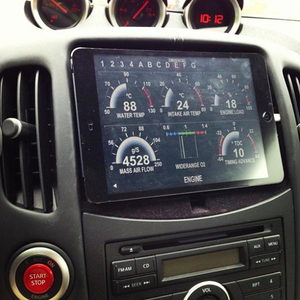 iPad Mini running gauges